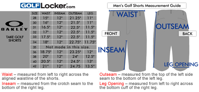 oakley t shirt size chart